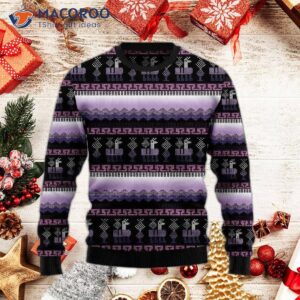 Alpaca Purple Ugly Christmas Sweater