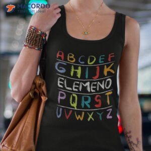 alphabet abc eleo back to school teacher student kids shirt tank top 4