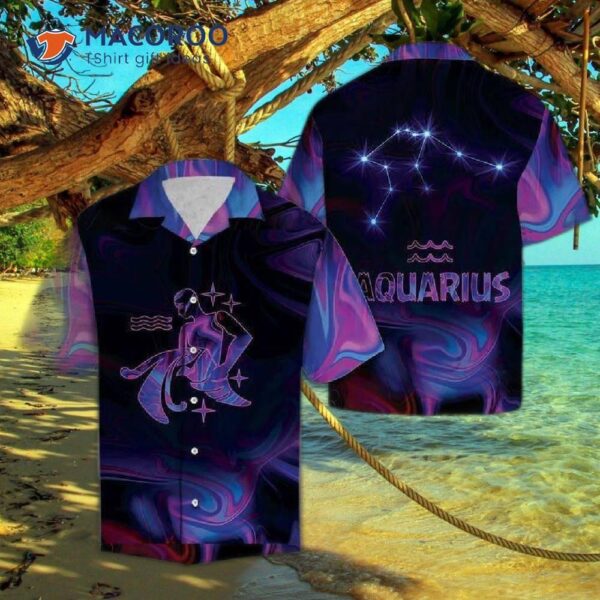 Amazing Aquarius Horoscope And Purple Hawaiian Shirts