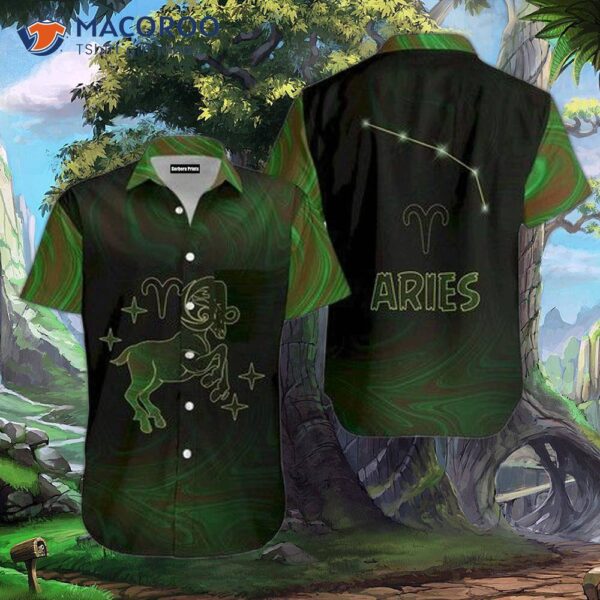 Amazing Aries Horoscope Green Hawaiian Shirts