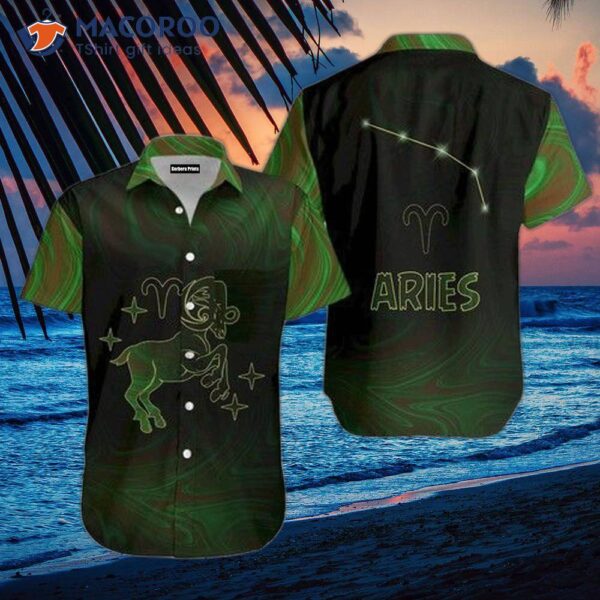 Amazing Aries Horoscope Green Hawaiian Shirts