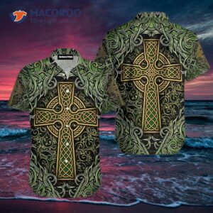 Amazing Celtic Cross St. Patrick’s Green Hawaiian Shirts