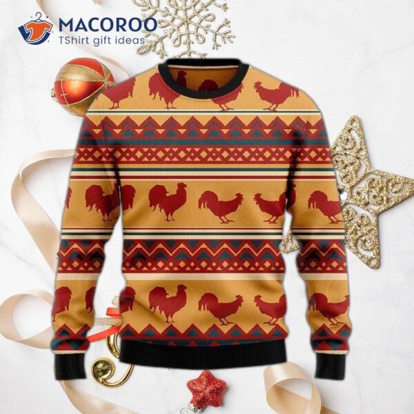 Amazing Chicken Ugly Christmas Sweater