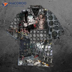 Amazing Grey Hawaiian Cockpit Pilot Airplane Shirts