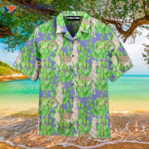 Amazing Llama In Cactus Farm Pattern Hawaiian Shirts