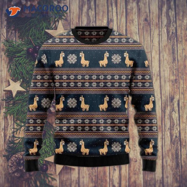 Amazing Llama Ugly Christmas Sweater