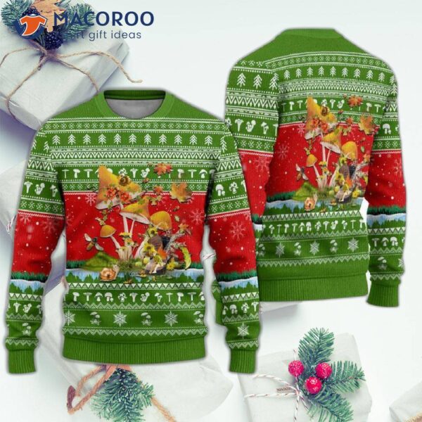 Amazing Mushroom Ugly Christmas Sweater