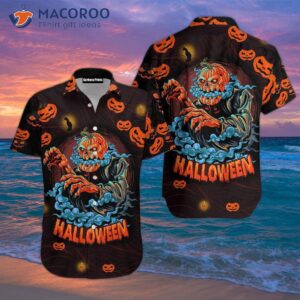 amazing pumpkin halloween hawaiian shirts 0