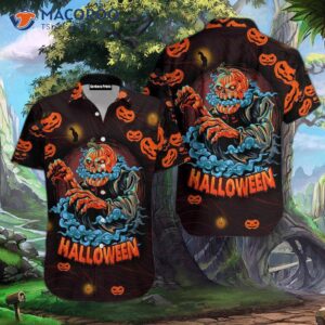 amazing pumpkin halloween hawaiian shirts 1