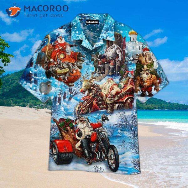 Amazing Santa-biker Christmas Hawaiian Shirts