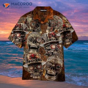 Amazing Steampunk Skull Hawaiian Shirts