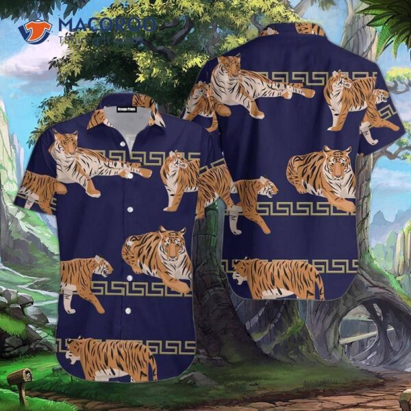 Amazing Tiger Blue Hawaiian Shirts