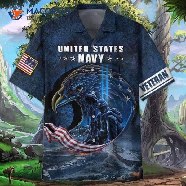 Amazing Us Navy Veteran Eagle Hawaiian Shirts