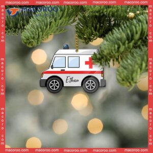 Ambulance Car Custom-shaped Photo Christmas Acrylic Ornament