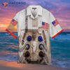 America Astronaut Costume White Hawaiian Shirt