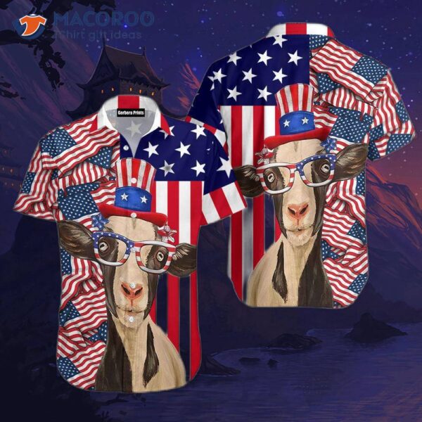 America Celebrates The Fourth Of July Independence Day With Patriotic Hawaiian Shirts.