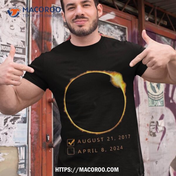 America Eclipse Checklist 4.08.24 Total Solar 2024 Shirt