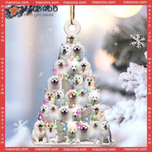 American Eskimo Christmas Tree Custom-shaped Acrylic Ornament