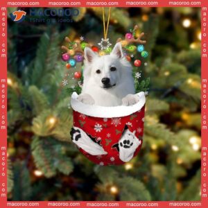 American Eskimo Snow Pocket Christmas Custom-shaped Acrylic Ornament