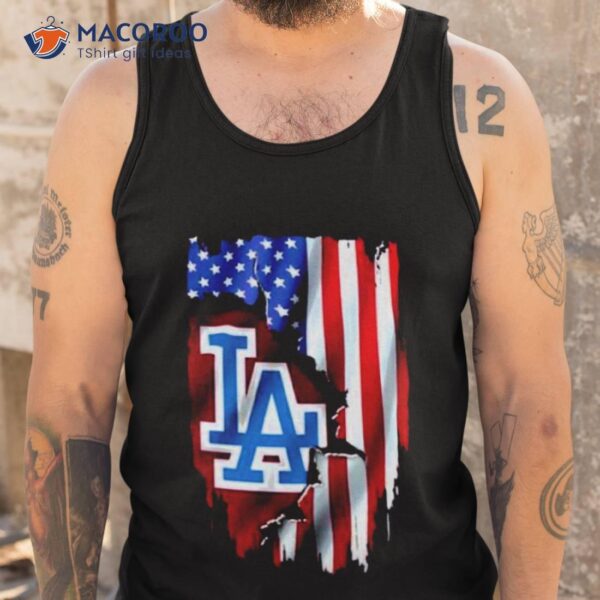 American Flag Mlb Los Angeles Dodgers Shirt