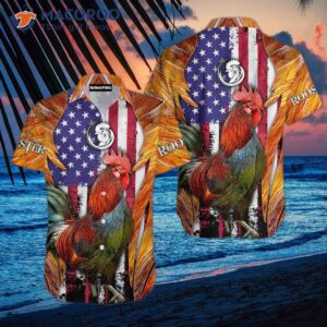 American Flag Rooster Farm Lover Hawaiian Shirts
