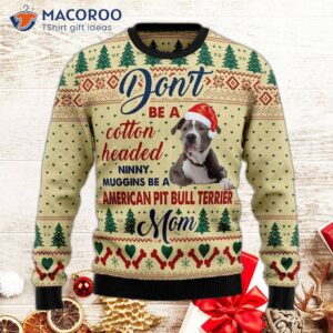 American Pit Bull Terrier Mom’s Ugly Christmas Sweater