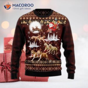 American Pit Bull Terrier Reindeer Car Ugly Christmas Sweater