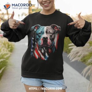 american pitbull terrier usa flag patriotic dog shirt sweatshirt 1