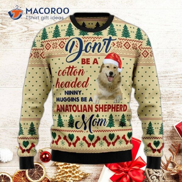 Anatolian Shepherd Mom’s Ugly Christmas Sweater