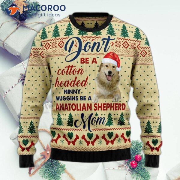 Anatolian Shepherd Mom’s Ugly Christmas Sweater