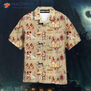 ancient egyptian pattern hawaiian shirts 1