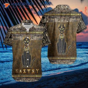 Ancient Egyptian Sphinx Cat Hawaiian Shirts