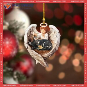 Angel And Chihuahua Custom-shaped Christmas Acrylic Ornament