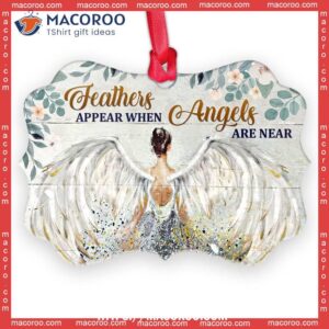 Angel With True Love Heart Ceramic Ornament, Angel Wings Ornament