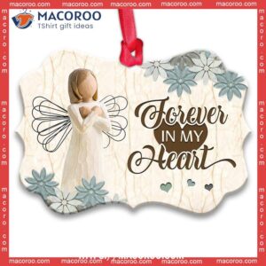 Angel Memorial Faith Piece Of My Heart Ceramic Ornament, Christmas Angel Ornaments
