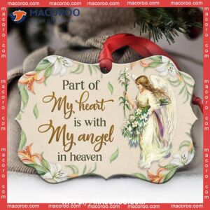 angel faith part of my heart is with in heaven horizontal ceramic ornament black angel ornaments 1