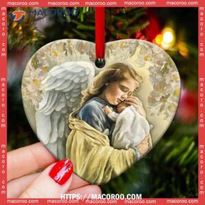 angel floral so warmth heart ceramic ornament angel christmas ornaments 2