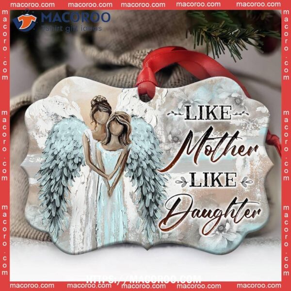 Angel Like Mother Daughter Metal Ornament, Angel Decoration