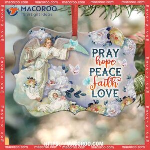 angel pray hope peace faith love horizontal ceramic ornament angel christmas decor 2