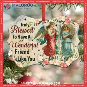 angel truly blessed to have a wonderful friend like you horizontal ceramic ornament angel wings ornament 1