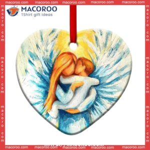 angel with true love heart ceramic ornament angel wings ornament 0