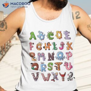 animals alphabet kingergarten teacher cute alphabet shirt tank top 3