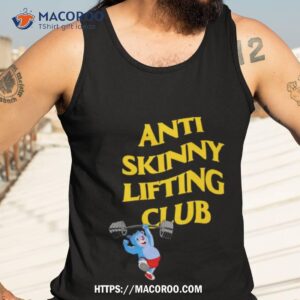 anti skinny lifting club bear shirt tank top 3