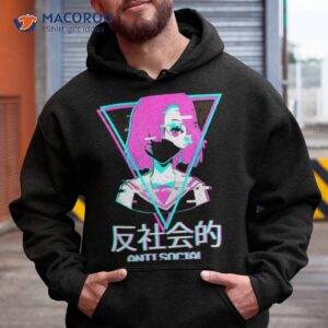 Antisocial Vaporwave Anime Girl Japanese Aesthetic Shirt