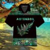 Aotearoa New Zealand Mori Silver Fern Black Hawaiian Shirts
