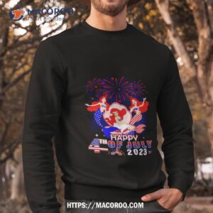ariel mermaid red blue fireworks happy 4th of july 2023 independenshirt sweatshirt
