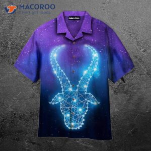 Aries Zodiac Horoscope Purple And Blue Hawaiian Shirts