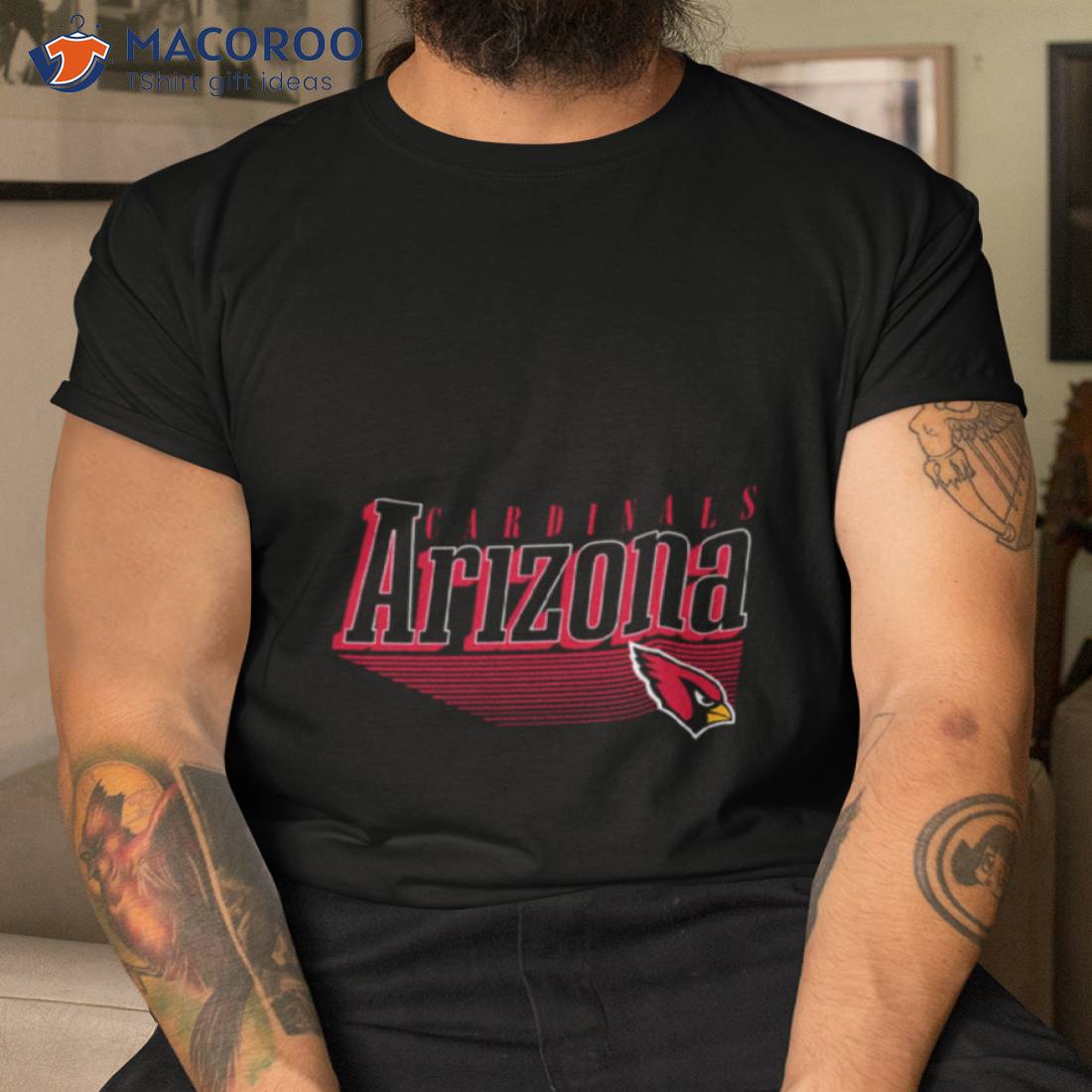 NFL Team Apparel Youth Arizona Cardinals Amped Up Black T-Shirt