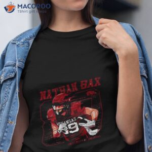 arkansas razorbacks nathan bax 2023 ncaa football shirt tshirt