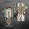 Arrow Native American Pattern Blue And Brown Hawaiian Shirts